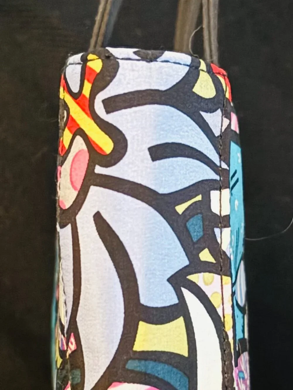 Super RARE! Nicole Miller × Britto Collab Silk Pop Art Handbag (Circa 1999–2001) - Picture 4 of 16